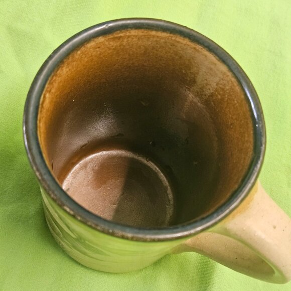 Vintage Monroe Salt Works Pottery Mug with Bunny Rabbits Monroe Maine 12oz - Picture 5 of 9